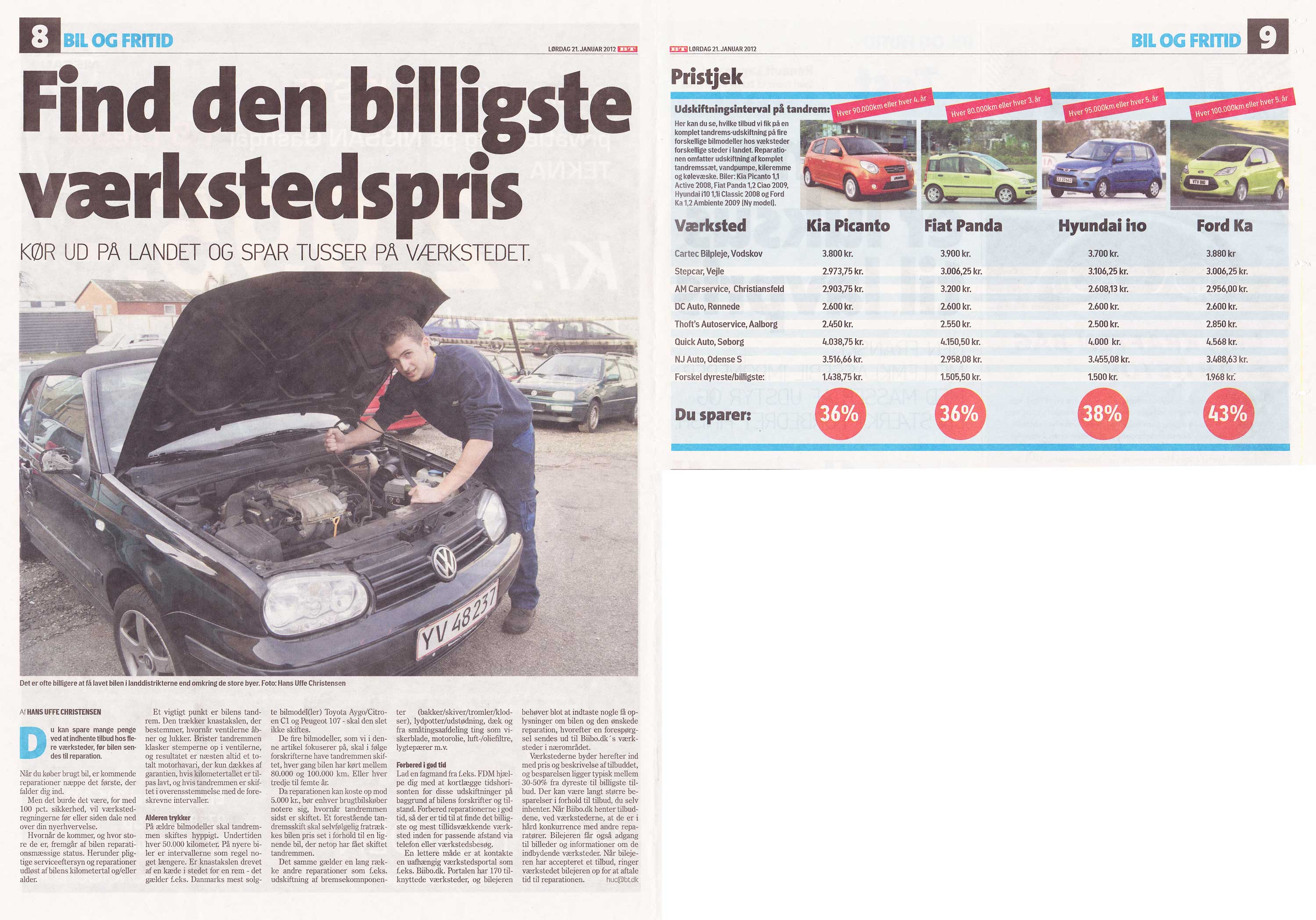 Artikel i BT om Biibo.dk - 21 Januar 2012
